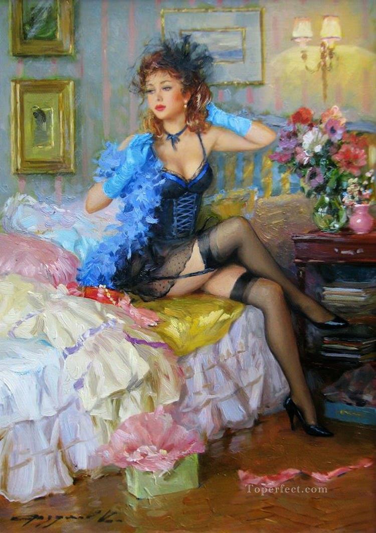 Pretty Lady KR 078 Impressionist Oil Paintings